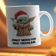 Kubki - Świąteczny kubek Star Wars - Yoda - Świąt Wesołych - Moc Truchleje - miniaturka - grafika 1
