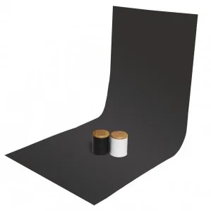 GlareOne PVC 60x130 cm czarne, lustrzane - Tła fotograficzne - miniaturka - grafika 1