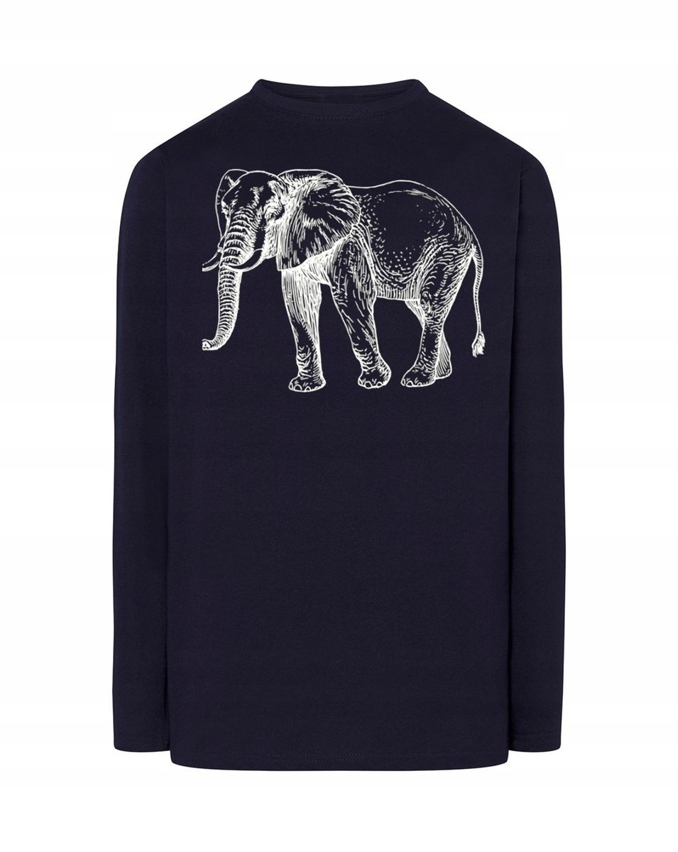 Longsleeve męski nadruk Zwierzę SŁOŃ r.S