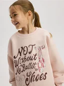Bluzy dla dziewczynek - Reserved - Bluza z napisem - pastelowy róż - miniaturka - grafika 1