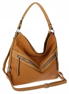 Torebki damskie - Torebka Damska shopper WOREK włoska marka SWEET YEARS A4 modna 4103 Brązowa - miniaturka - grafika 1