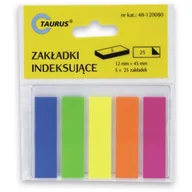 Zakładki indeksujące - Zakładki indeksujące TAURUS 12x45 mm, 5x25 szt /48-120080/ - miniaturka - grafika 1