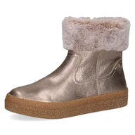 Kozaki damskie - Caprice Damskie ciepłe buty 9-26300-43, modne kozaki, szarobrązowe metalowe, 41 EU, taupe Metallic, 41 EU - miniaturka - grafika 1