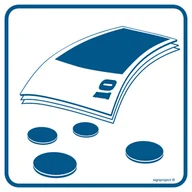 Systemy ekspozycyjne i znaki informacyjne - RA039 KANTOR WYMIANY WALUT, FN - FOLIA SAMOPRZYLEPNA; (150X150MM) - miniaturka - grafika 1