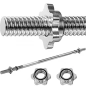 Hantle i ciężarki - Movit® 200Cm Gryf Chrom, Gwiazdowa Blokada - miniaturka - grafika 1