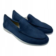 Mokasyny męskie - Mokasyny męskie zamszowe Old Money 46 - miniaturka - grafika 1