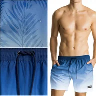 Kąpielówki męskie - KĄPIELÓWKI męskie Atlantic KMB-217 szorty plażowe z ukrytym nadrukiem - XL - miniaturka - grafika 1