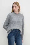 Swetry damskie - Marc O'Polo sweter wełniany damski kolor szary  408612160463 - miniaturka - grafika 1