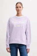 Bluzy damskie - Pepe Jeans bluza damska kolor fioletowy z aplikacją PL581524 - miniaturka - grafika 1