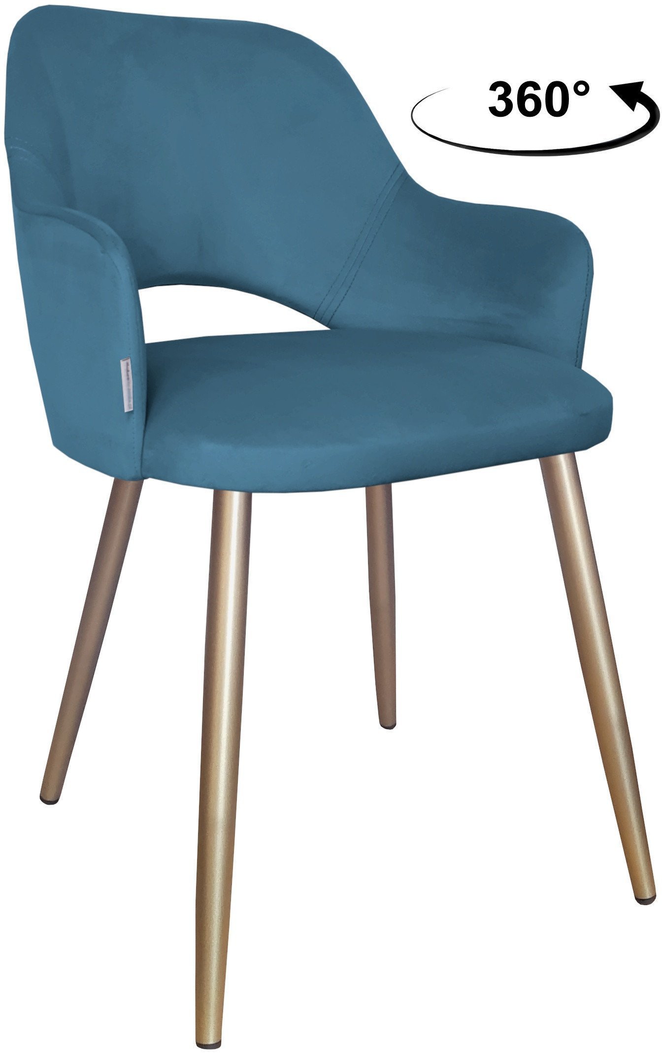 Krzesło obrotowe Milano podstawa złota MG33