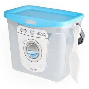 Pojemnik na proszek 6 l niebieski z łopatką - Pudła i pojemniki do przechowywania - miniaturka - grafika 1