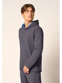 Piżamy męskie - Skiny Koszulka piżamowa w kolorze antracytowym - miniaturka - grafika 1