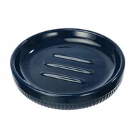 Mydelniczki i dozowniki mydła - MYDELNICZKA PODSTAWKA DO ŁAZIENKI NA MYDŁO, CERAMIKA, GRANATOWA - miniaturka - grafika 1