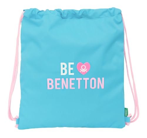 BENETTON UNIQUE - duży płaski plecak plecak, idealny dla dzieci w różnym wieku, wygodny i wszechstronny, jakość i wytrzymałość, 35 x 40 cm, Wielobarwna, M, Casual
