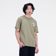 Koszulki męskie - Koszulka męska New Balance MT31518CGN  zielona - miniaturka - grafika 1