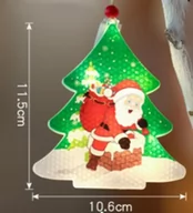 Oświetlenie świąteczne - Zawieszka LED świąteczna 11,5cm typ 5 b.ciepła 2700K CHOINKA Z MIKOŁAJEM LVT - miniaturka - grafika 1