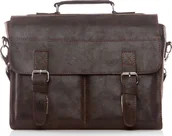 Teczki i aktówki - Belveder Torba na ramię skórzana Vintage brązowa BV35 - miniaturka - grafika 1