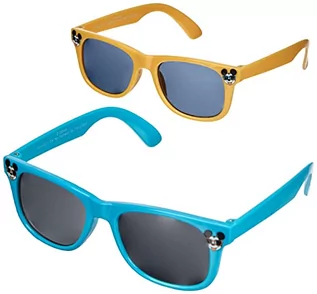 Akcesoria i dodatki do ubrań dla dzieci - NAME IT Boy's NMMMICKEY Mars okulary przeciwsłoneczne WDI, zestaw okularów przeciwsłonecznych, Bluefish/Pack: 2P Bluefish + pomarańczowa POP, One Size - grafika 1