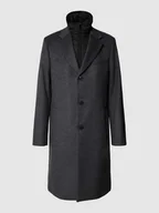 Płaszcze męskie - Płaszcz z mieszanki wełny z listwą guzikową model ‘OOWEN’ - miniaturka - grafika 1