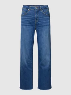 Spodnie damskie - Jeansy o kroju mom fit z frędzlami model ‘Momito Fresh’ - grafika 1