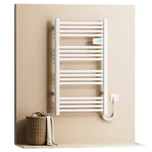 Ogrzewanie przenośne - EMKE Grzejnik elektryczny łazienkowy 500W 96x54 cm Biały z termostatem, funkcją Antybakteryjną - miniaturka - grafika 1