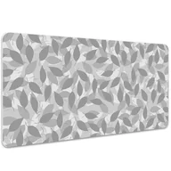 Podkładki na biurko - Podkład na biurko Liście w szarości 100x50 cm - miniaturka - grafika 1