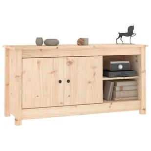 Lumarko Szafka pod telewizor, 103x36,5x52 cm, lite drewno sosnowe - Szafki RTV - miniaturka - grafika 8