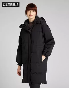 Lee Long Puffer Damska Kurtka Zimowa Black L56Ixw01-L - Kurtki damskie - miniaturka - grafika 1