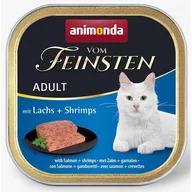 Mokra karma dla kotów - Animonda Vom Feinsten Adult łosoś z krewetkami 100g - miniaturka - grafika 1