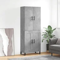 Witryny - vidaXL Witrynka, szarość betonu 69,5x34x180 cm materiał drewnopochodny - miniaturka - grafika 1