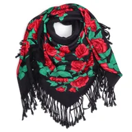 Apaszki i szaliki damskie - Chusta damska Bawełniana w róże FLORAL ROSE - miniaturka - grafika 1
