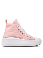 Buty dla dziewczynek - Converse Trampki Chuck Taylor All Star Move Hi 272853C Różowy - miniaturka - grafika 1