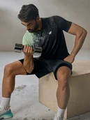 Koszulki sportowe męskie - 4F Koszulka treningowa regular szybkoschnąca męska - zielona XXL - miniaturka - grafika 1