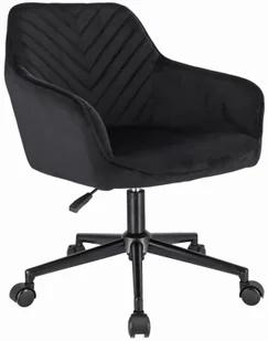 Fotel biurowy, krzesło biurowe Elior Czarne tapicerowane welurem krzesło obrotowe do biurka P4-Z98 - Fotele i krzesła biurowe Fotel biurowy, krzesło biurowe Elior Czarne tapicerowane welurem krzesło obrotowe do biurka P4-Z98 - Fotele i krzesła biurowe - miniaturka - grafika 1