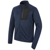 Bluzy sportowe męskie - Męska bluza MOOA Nyore Grid 220 Rozmiar: M / Kolor: ciemnoniebieski - miniaturka - grafika 1