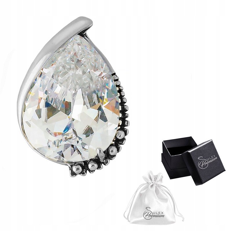 Zawieszka srebro pr. 925 Klasyczny Elegancki Wisiorek Srebrny z Cyrkonią