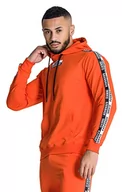 Bluzy męskie - Gianni Kavanagh Męska bluza z kapturem Orange Statement, pomarańczowy, M - miniaturka - grafika 1