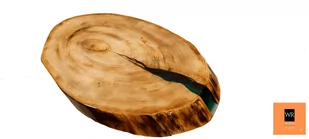 Blat Z Plastra Drewna Żywica Epoksydowa 41 Cm X 65 Cm X 5 Cm | Szlifowany, Lakierowany Spód (Matowy), Opalany Pdob_113931_Z00 / Wood & Resin - Ławy i stoliki kawowe - miniaturka - grafika 1