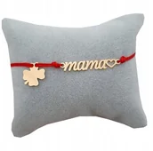 Bransoletki - Bransoletka sznurkowa MAMA KONICZYNKA GRAWER 925 - miniaturka - grafika 1