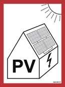 Tablice BHP - NC141 INSTALACJA PV, FS - FOLIA SAMOPRZYLEPNA FOTOLUMINESCENCYJNA; (100X133MM) - miniaturka - grafika 1