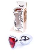 Biżuteria erotyczna - Plug-Jewellery Silver  Heart PLUG- Red - miniaturka - grafika 1
