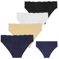 Majtki damskie - Majtki figi damskie z koronkowym przodem w kwiaty 4-pak S - miniaturka - grafika 1