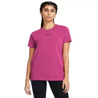 Koszulki sportowe damskie - Damski t-shirt z nadrukiem Under Armour Off Campus Core SS - różowy - UNDER ARMOUR - miniaturka - grafika 1