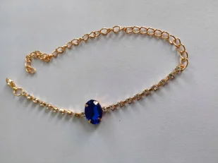 Bransoleta bransoletka niebieski diament prezent - Bransoletki - miniaturka - grafika 1