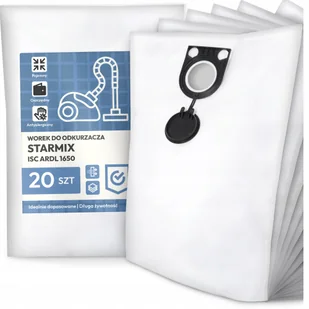 20x Worek do Odkurzacza Starmix Isc Ardl 1650 Syntetyczny Pojemny Mocny G9 - Worki do odkurzaczy - miniaturka - grafika 1
