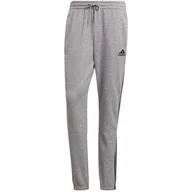 Spodnie męskie - Spodnie męskie adidas Essentials Tapered Elastic Cuff 3 Stripes Pant szare GK9001-S - miniaturka - grafika 1