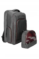 Plecaki - Fox plecak fryzjerski Barber mobilny szaro-czerwony - miniaturka - grafika 1