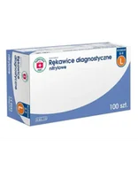 Rękawiczki jednorazowe - Apteczka ABC Rękawice diagnostyczne nitrylowe L, 100 sztuk - miniaturka - grafika 1