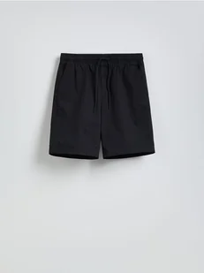 Reserved - Szorty jogger z wiązaniem - czarny - Spodenki męskie - miniaturka - grafika 1