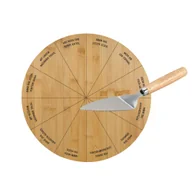 Deski do krojenia - Deska do serwowania z rowkami i łopatką, Ø 35 cm - miniaturka - grafika 1